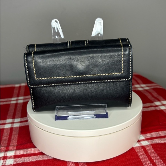 Coach Vintage Soho Black Leather Trifold Wallet - Picture 3 of 8